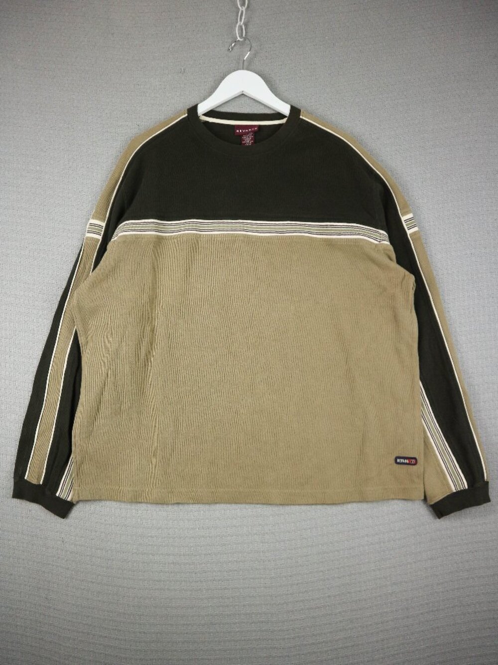 Nevada Classic Striped Sweater Y2K Vintage Skater Mens XL Brown